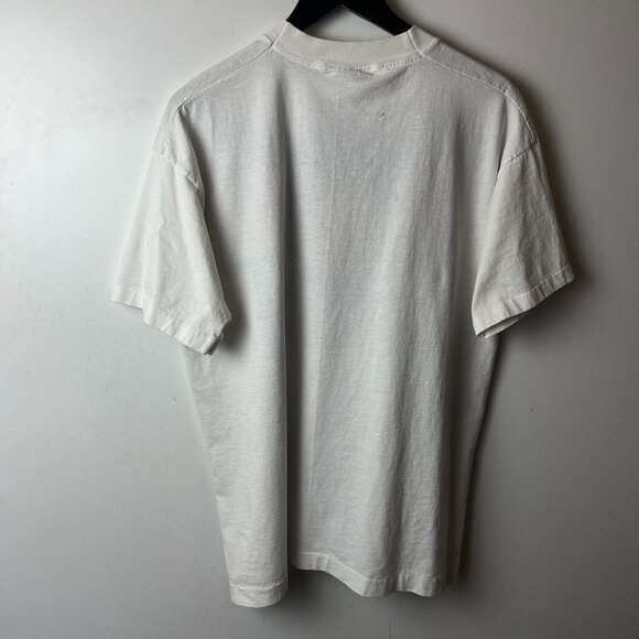 Vintage 90s Bird House Painted T Shirt Adult White XL Extra Large Single Stitch - Picture 3 of 13